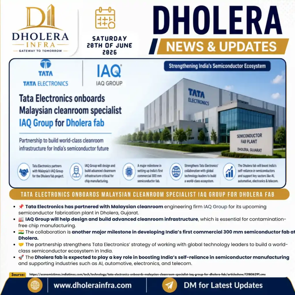 Dholera News: Tata Electronic and Malashiya's IAQ sign deal