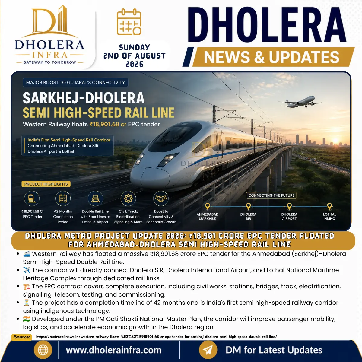 Dholera Metro Project update