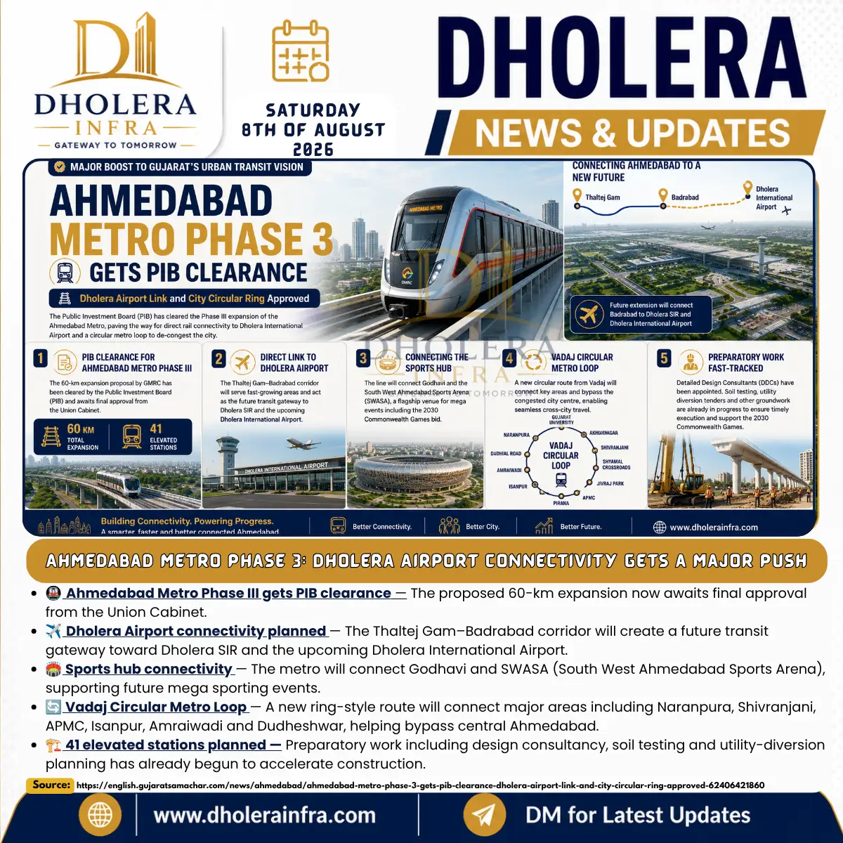 dholera metro project