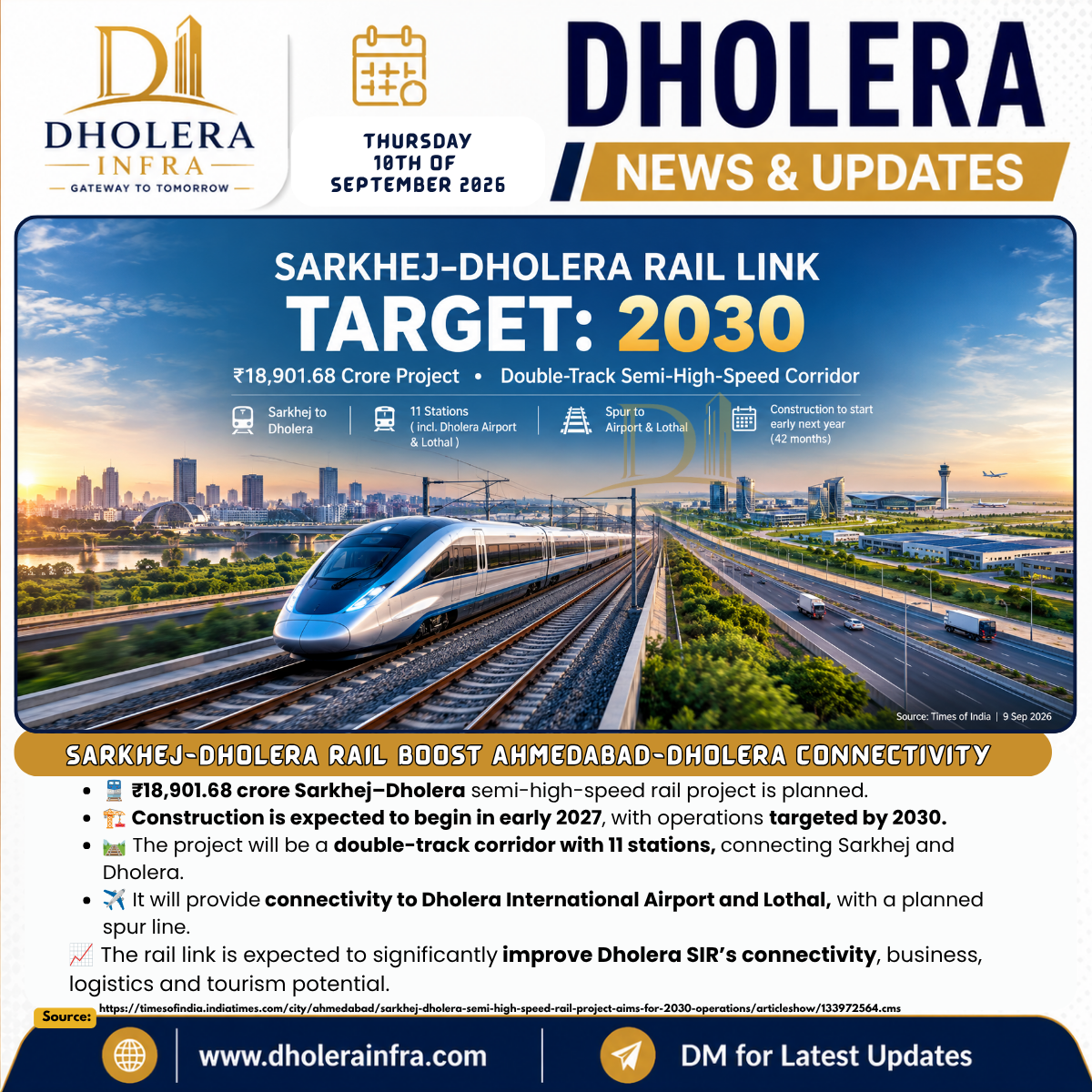 Dholera Sarkhej Rail Connectivity